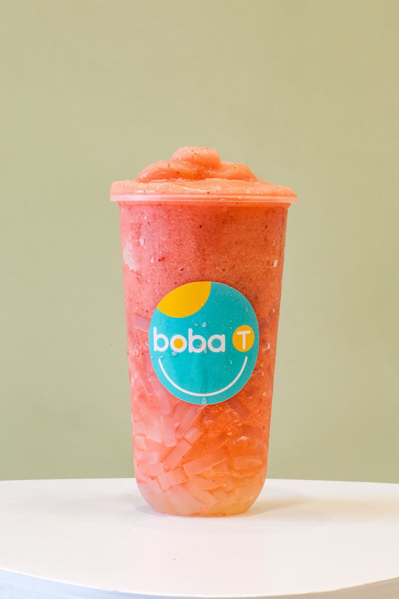Slush tea fraise et nata de coco